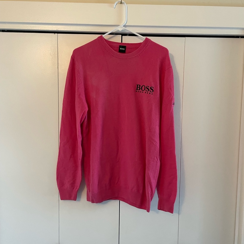 Hugo Boss Tour issued cashmere crew neck sweater size large